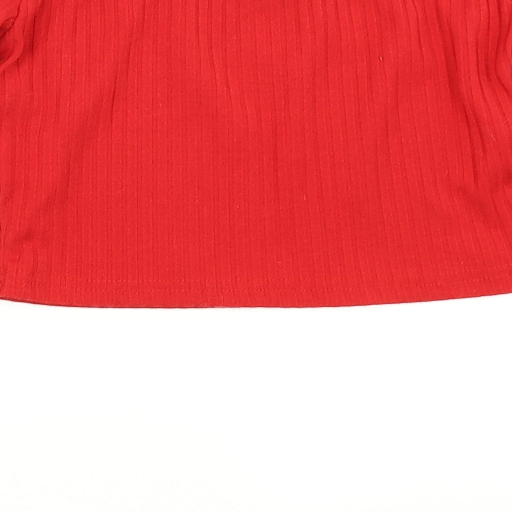 SheIn Womens Red   Cropped T-Shirt Size S