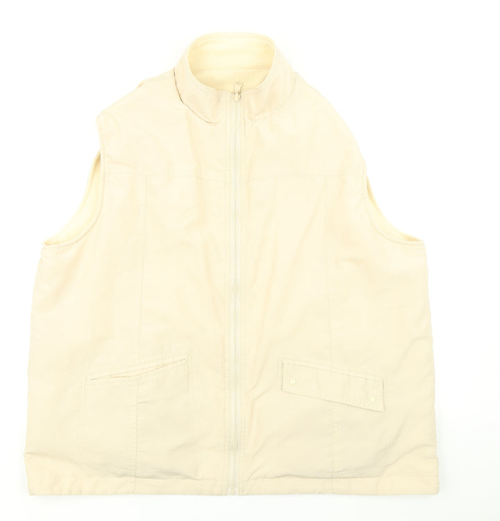Bonmarché Womens Beige Gilet Coat Size L