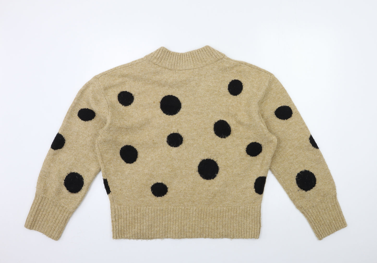 Marks and Spencer Womens Brown Polka Dot Knit Pullover Jumper Size M