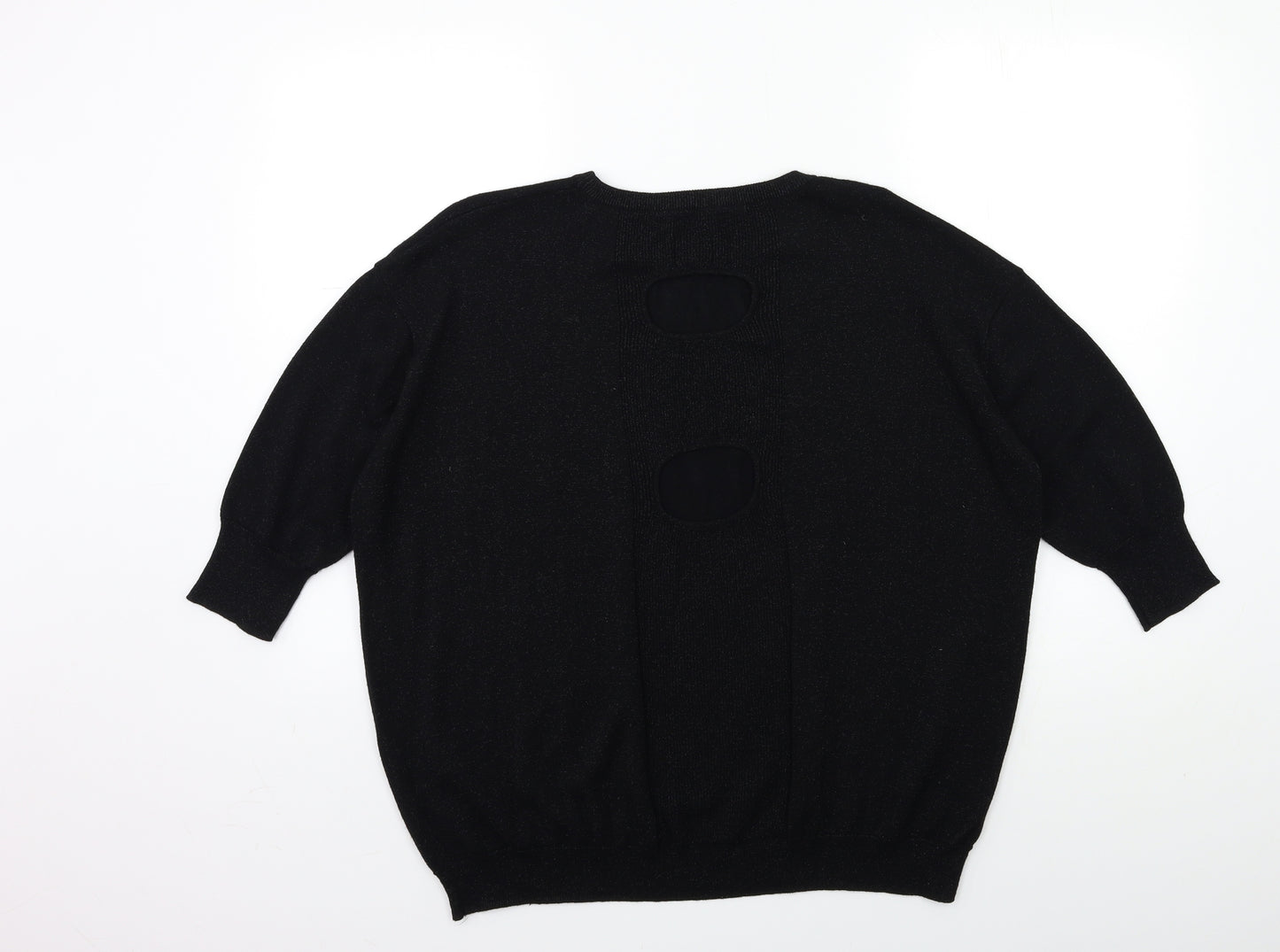b.you Womens Black  Knit Pullover Jumper Size 16