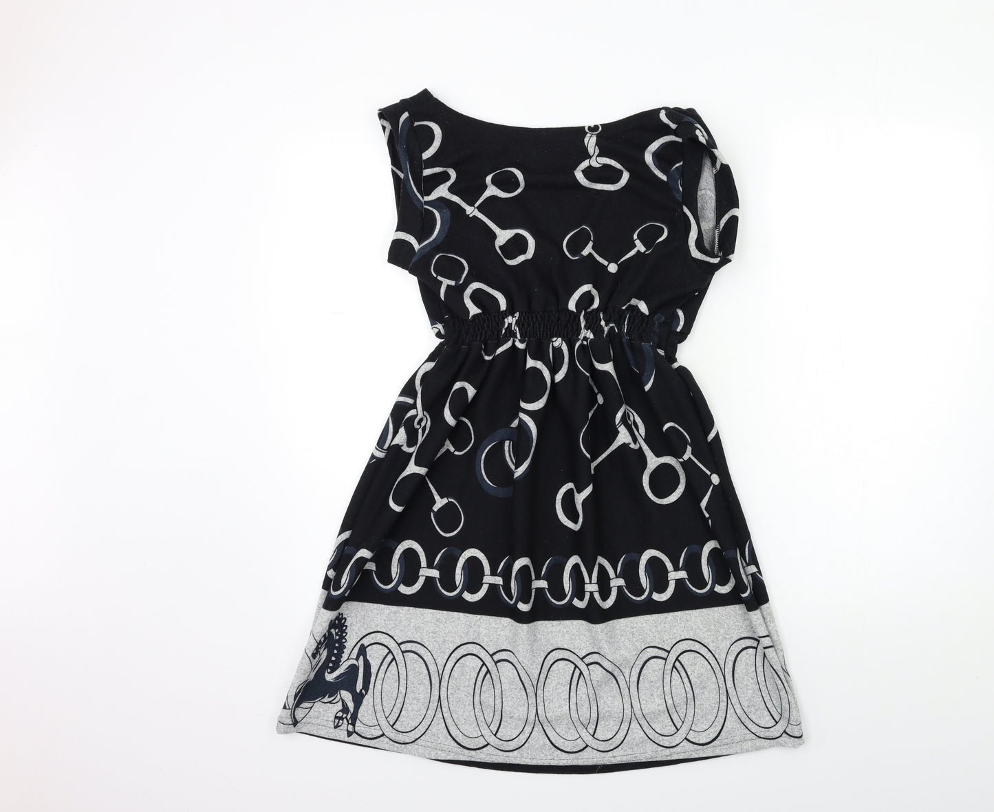 Luxestar Womens Black Geometric  Jumper Dress  Size M