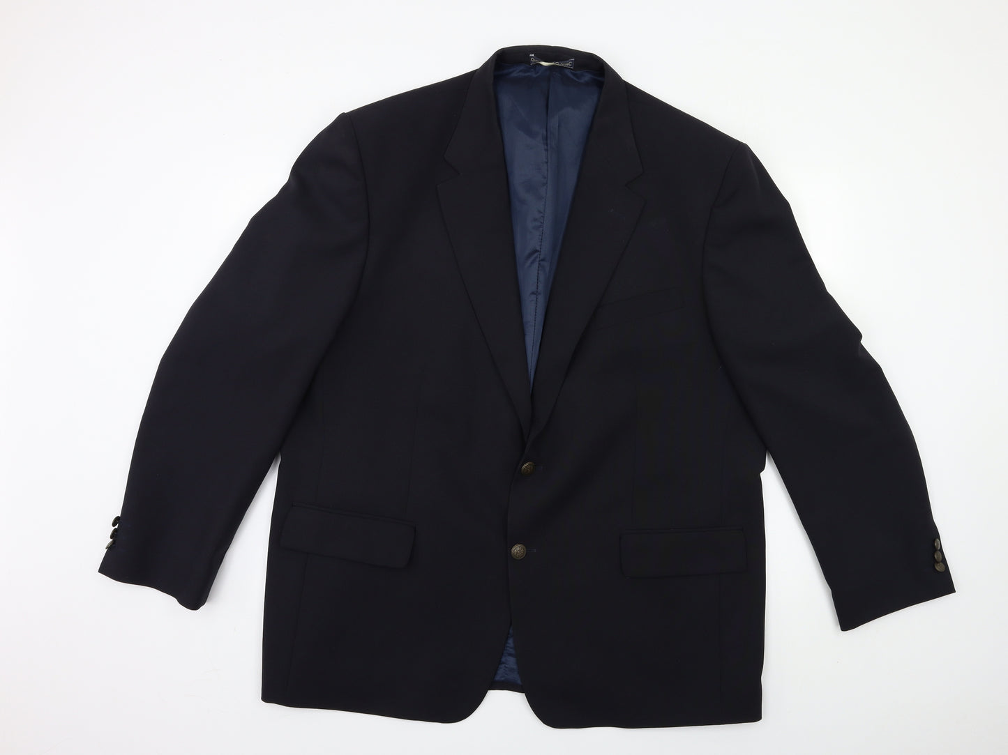 GREENWOOD Mens Blue   Jacket Suit Jacket Size 48