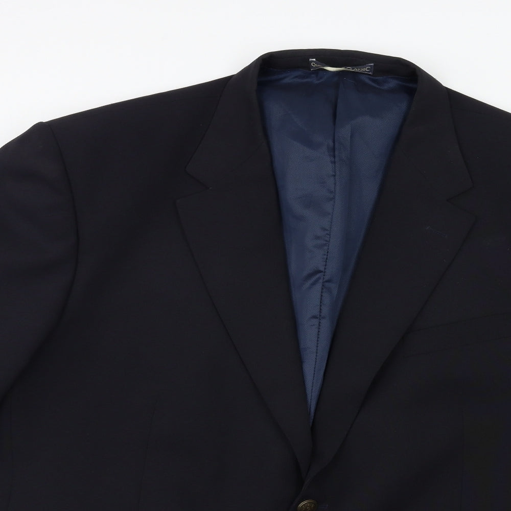 GREENWOOD Mens Blue   Jacket Suit Jacket Size 48