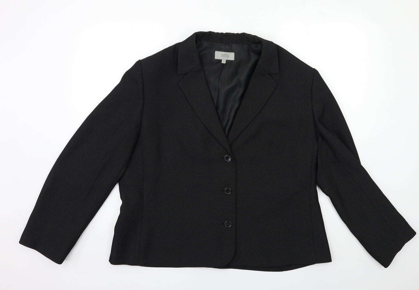 Marks and Spencer Womens Black   Jacket Blazer Size 20