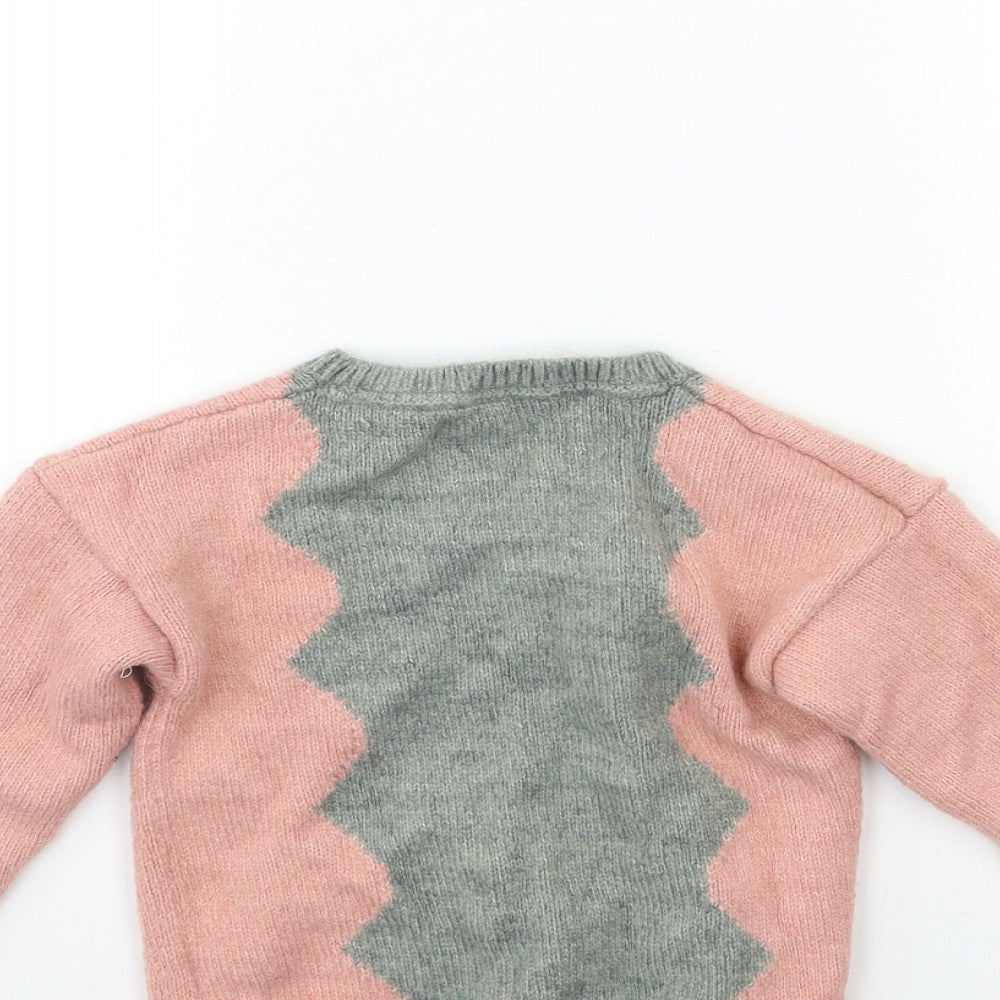 Marks and Spencer Girls Black   Pullover Jumper Size 4-5 Years