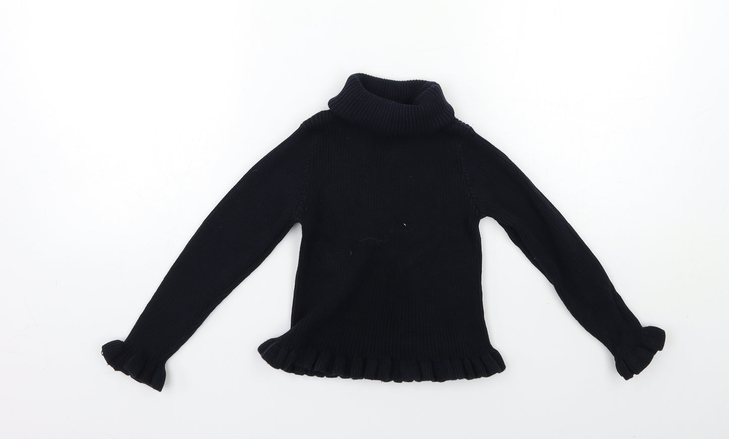 Matalan Girls Black  Knit Pullover Jumper Size 7 Years