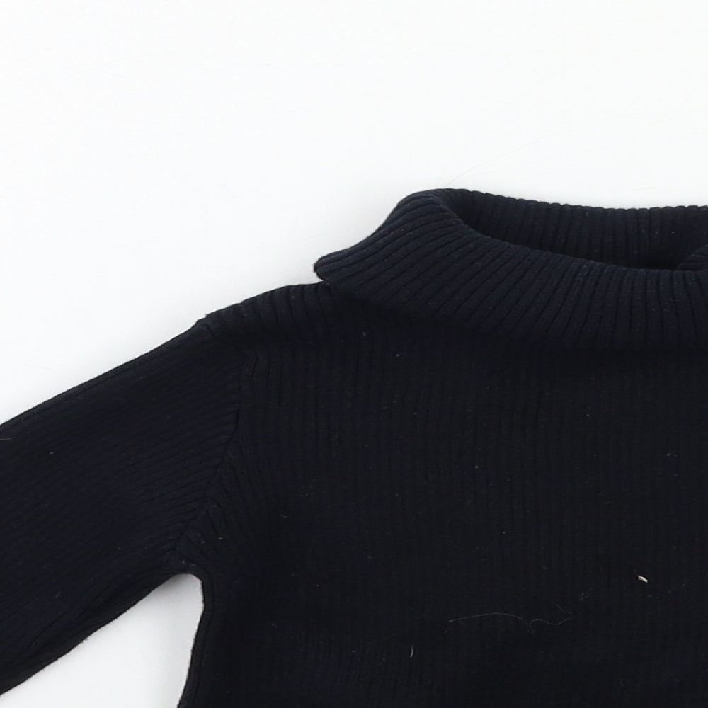 Matalan Girls Black  Knit Pullover Jumper Size 7 Years