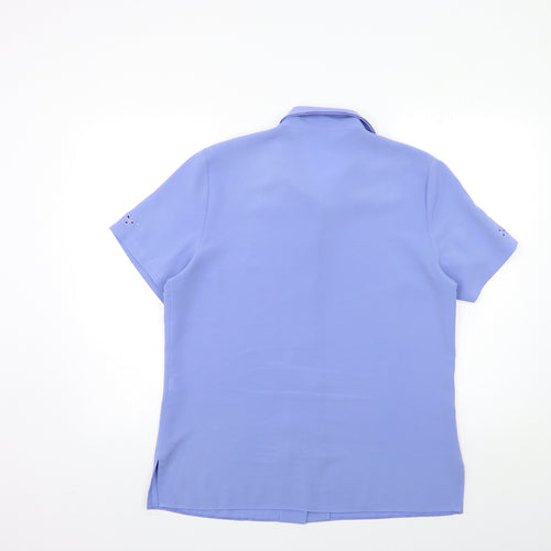 EWM Womens Blue   Basic Button-Up Size 12