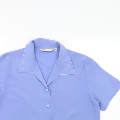EWM Womens Blue   Basic Button-Up Size 12