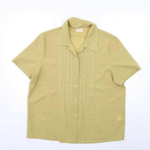 Eastex Womens Gold   Basic Button-Up Size 14