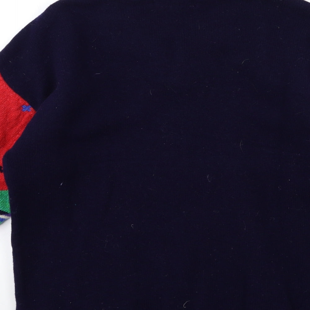 PACO Mens Red Geometric Knit Pullover Jumper Size S