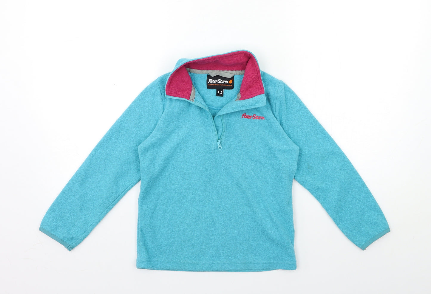 Peter Storm Girls Blue  Fleece Jacket  Size 3-4 Years