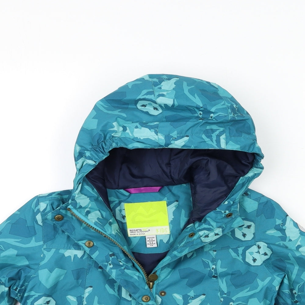 Regatta Boys Blue   Rain Coat Coat Size 5-6 Years