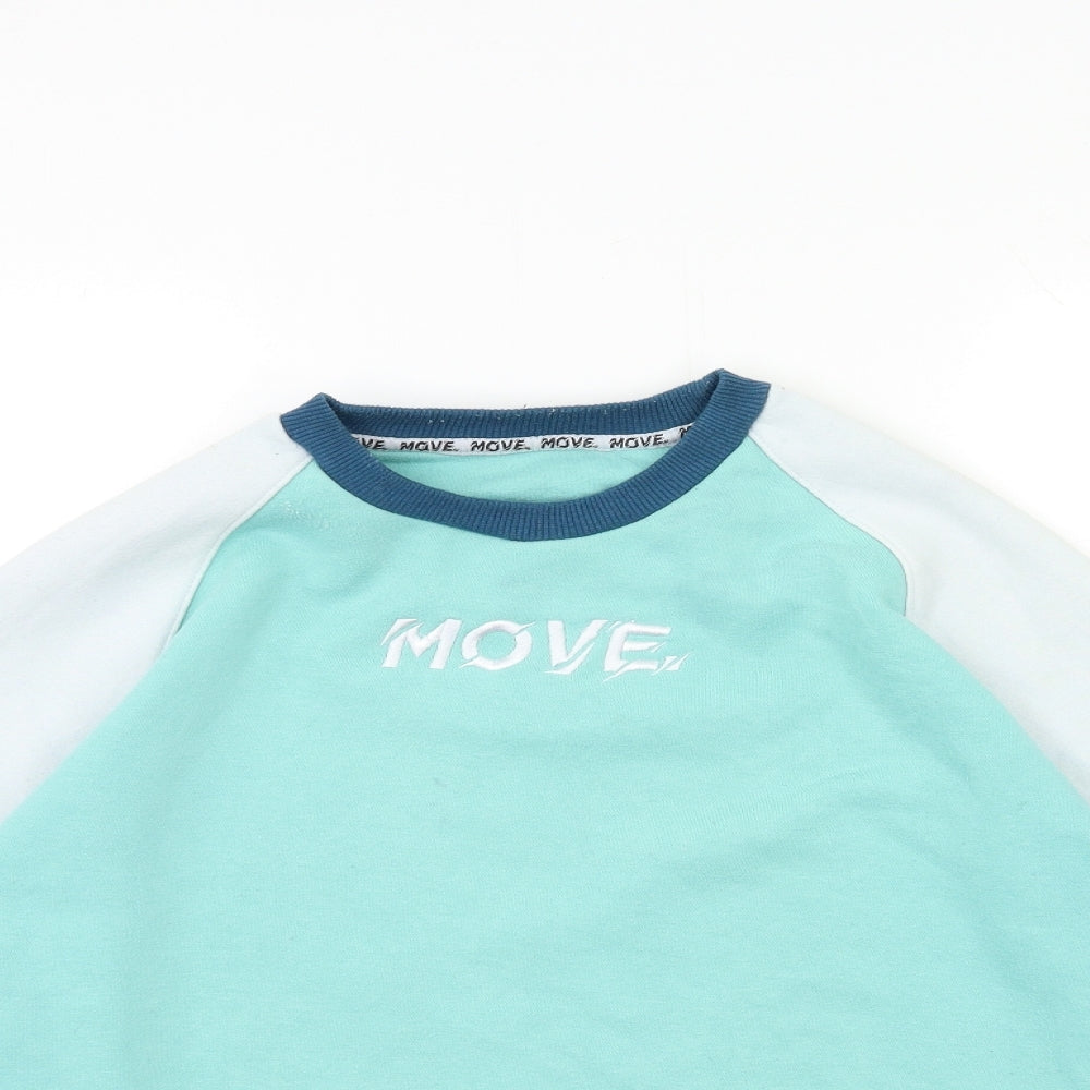 MOVE Womens Green   Pullover Sweatshirt Size S