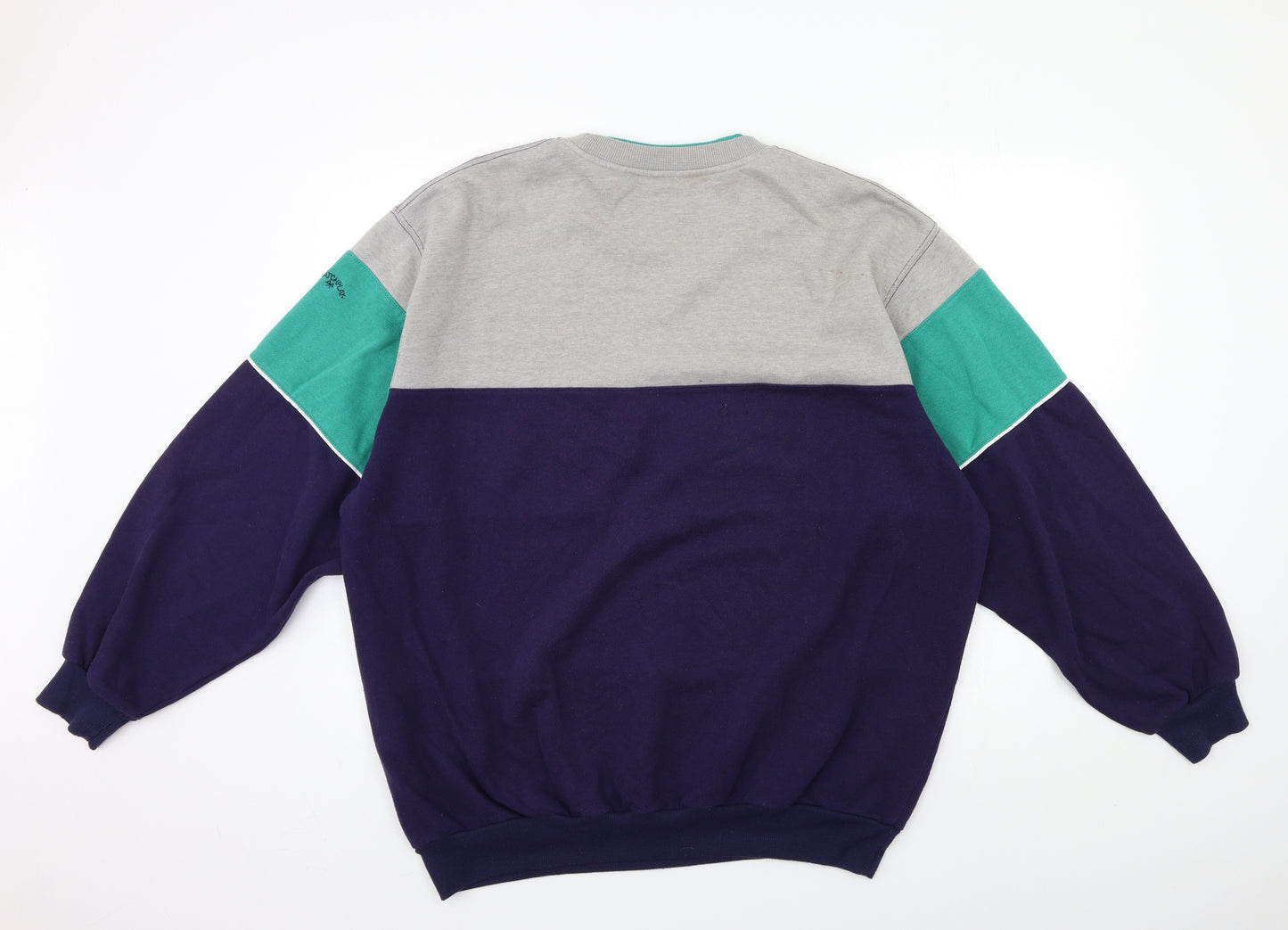 MATCH PLAY Mens Blue Striped  Pullover Sweatshirt Size XL