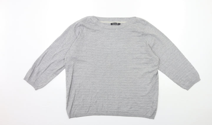 Bonmarché Womens Grey Knit Pullover Jumper Size L