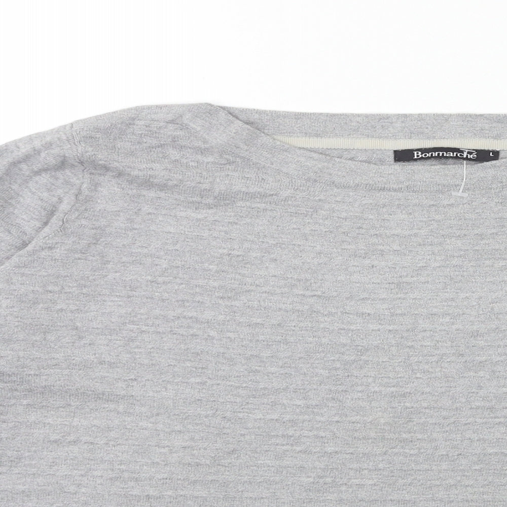 Bonmarché Womens Grey  Knit Pullover Jumper Size L