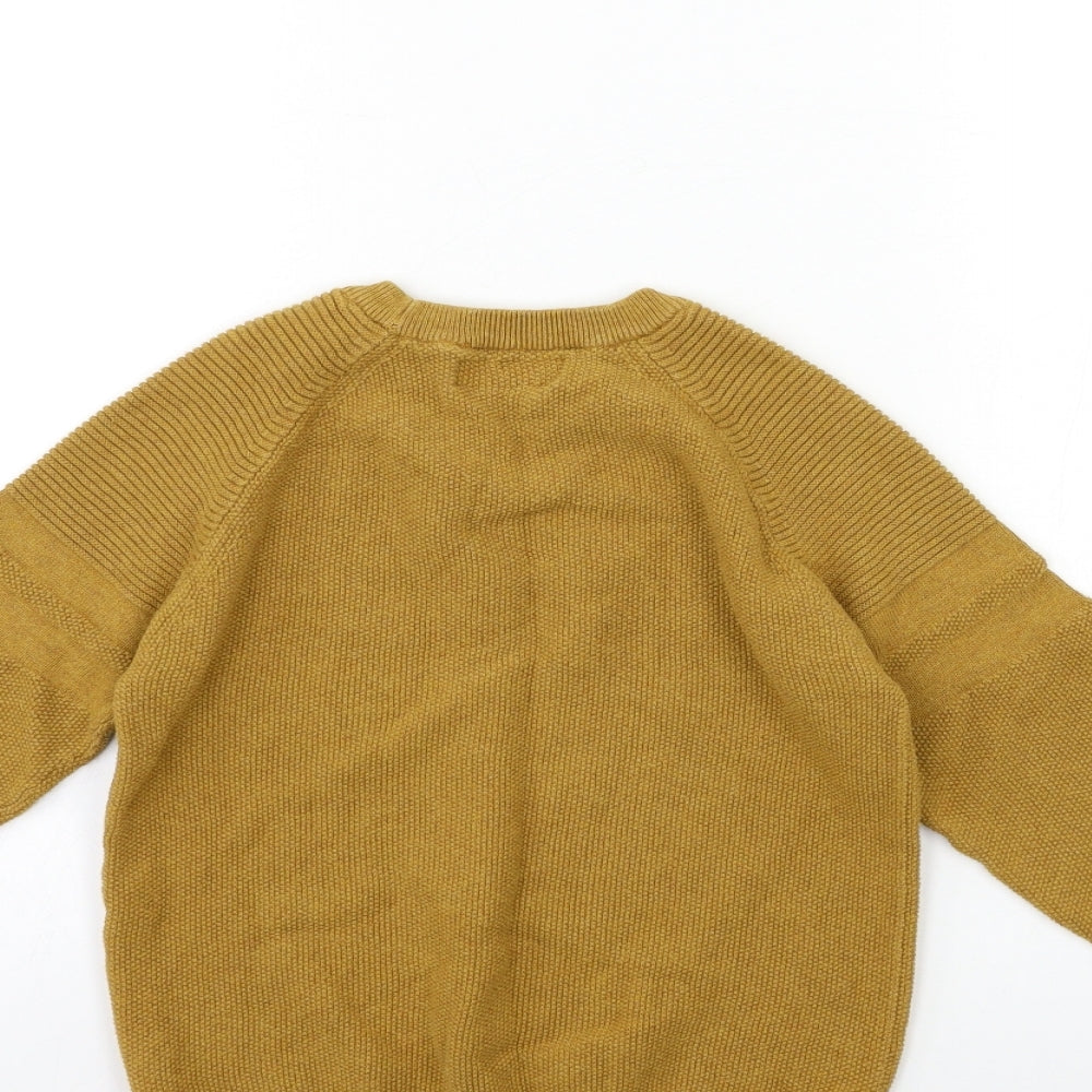 NEXT Boys Yellow  Knit Pullover Jumper Size 7 Years