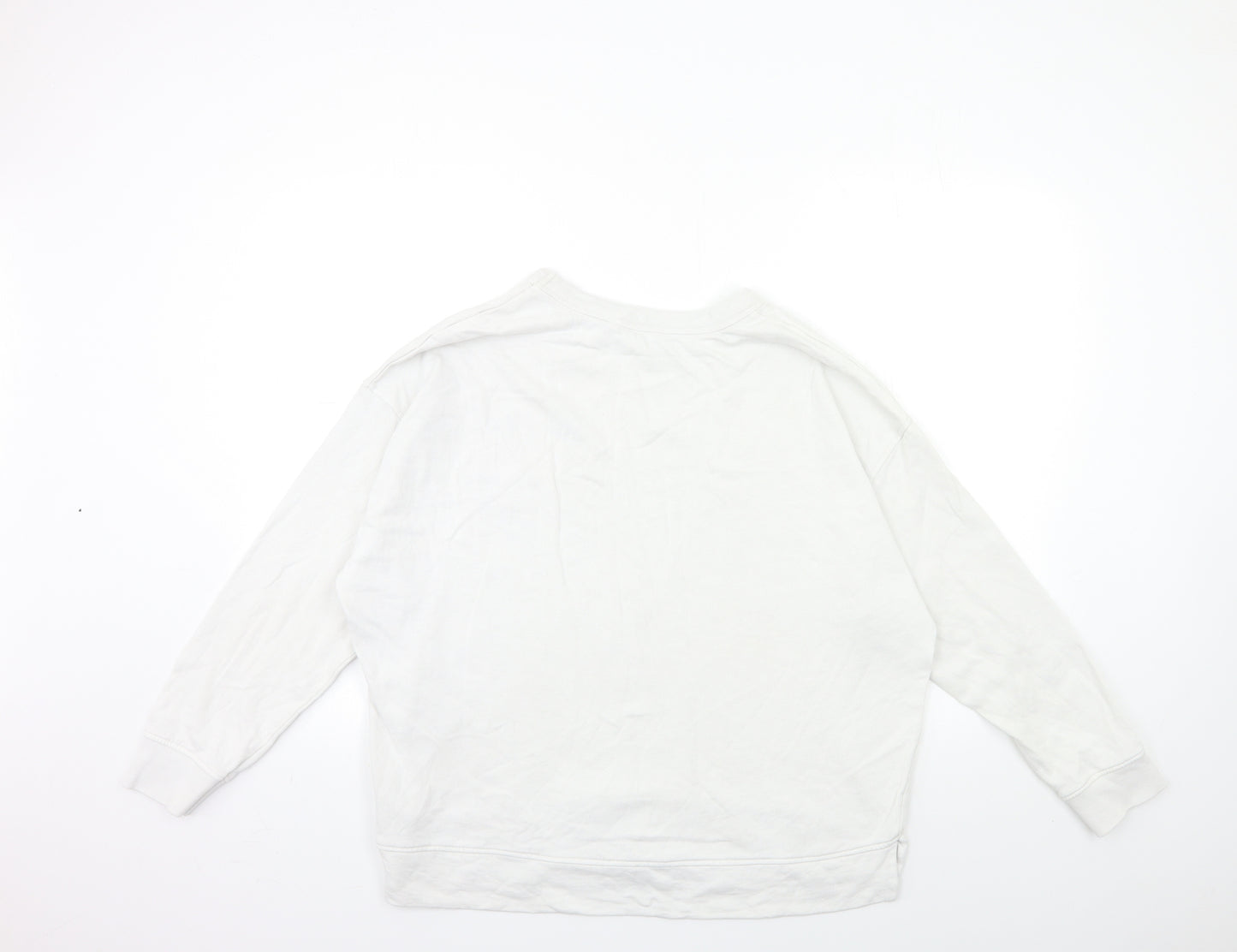 TU Womens White   Pullover Sweatshirt Size 18