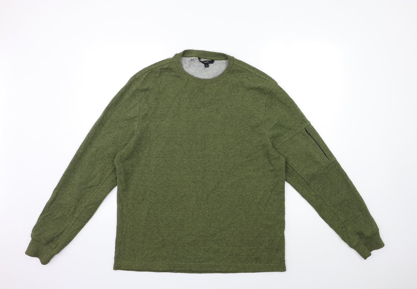 George Mens Green   Pullover Sweatshirt Size M