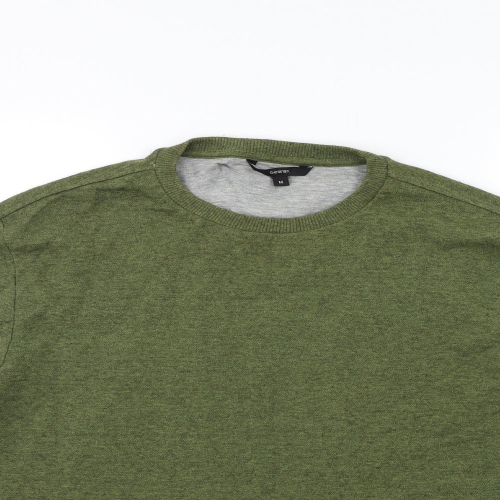 George Mens Green   Pullover Sweatshirt Size M