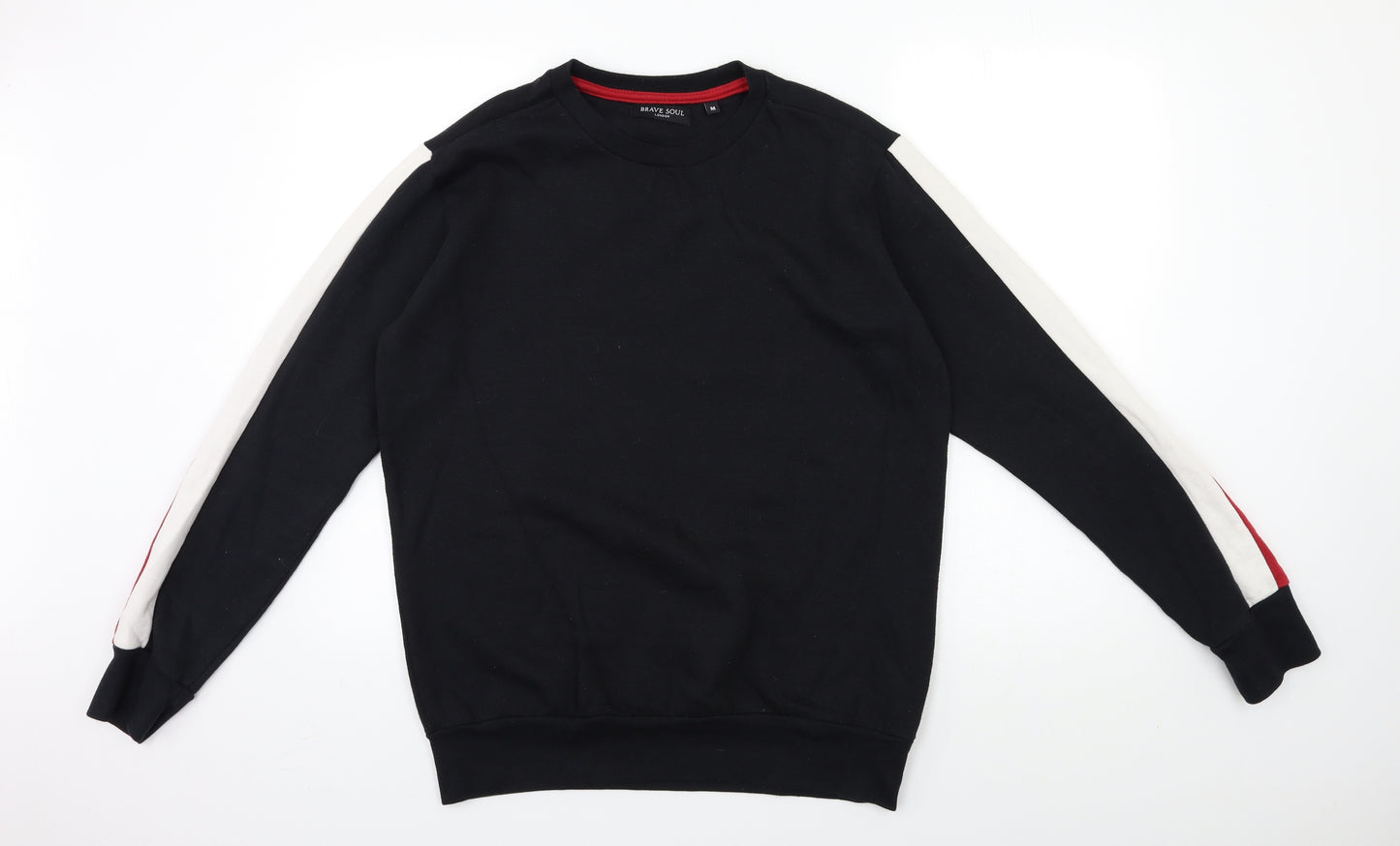Brave Soul Mens Black   Pullover Sweatshirt Size M