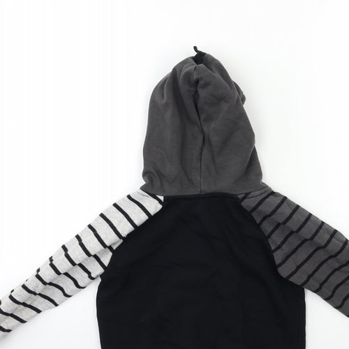 George Boys Black Striped  Pullover Hoodie Size 3-4 Years