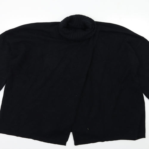 Fox Womens Black  Knit Pullover Jumper One Size