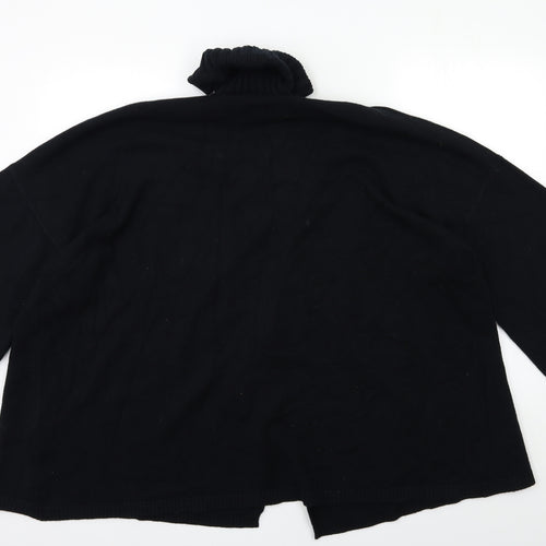 Fox Womens Black  Knit Pullover Jumper One Size