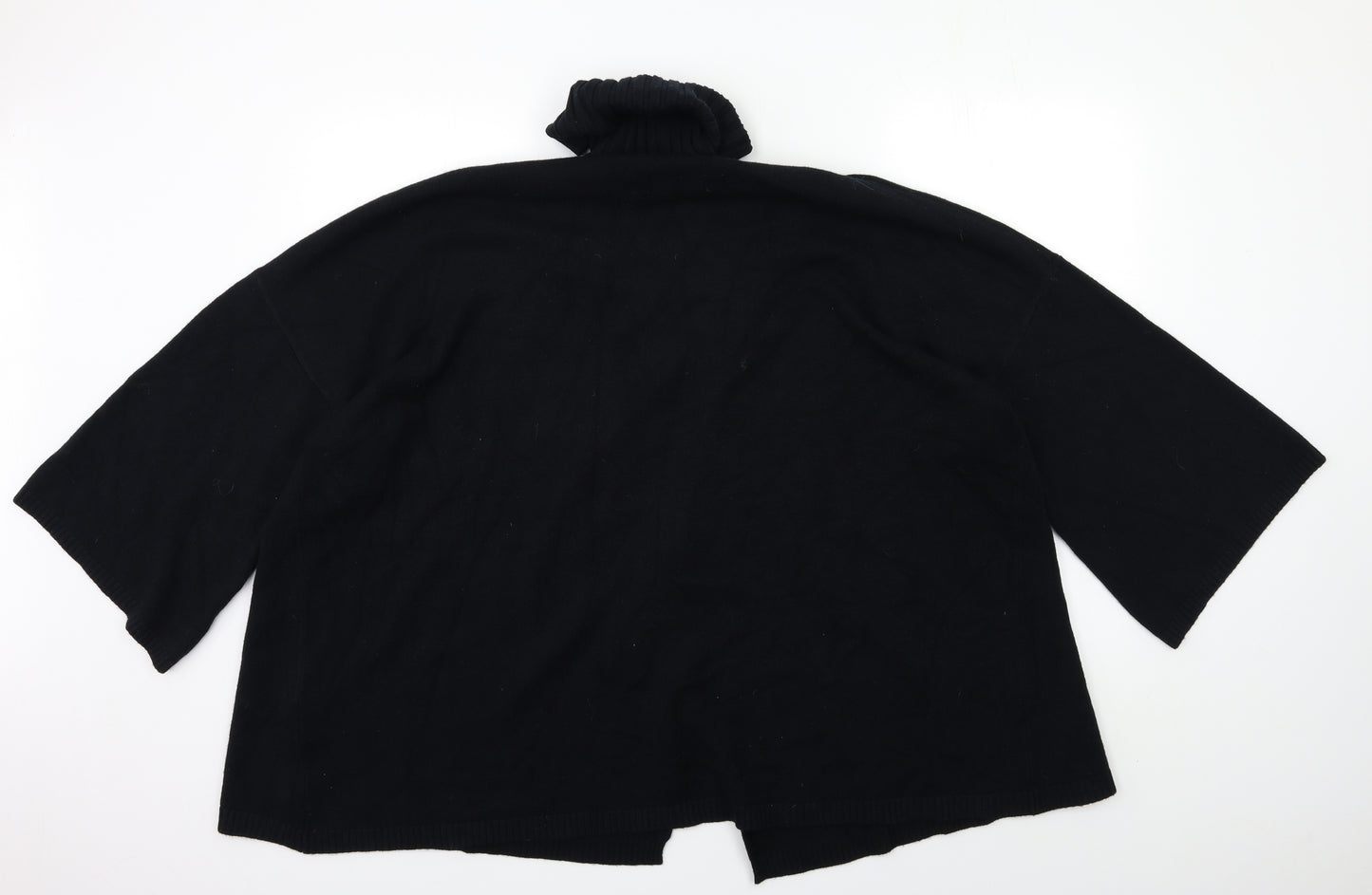 Fox Womens Black  Knit Pullover Jumper One Size