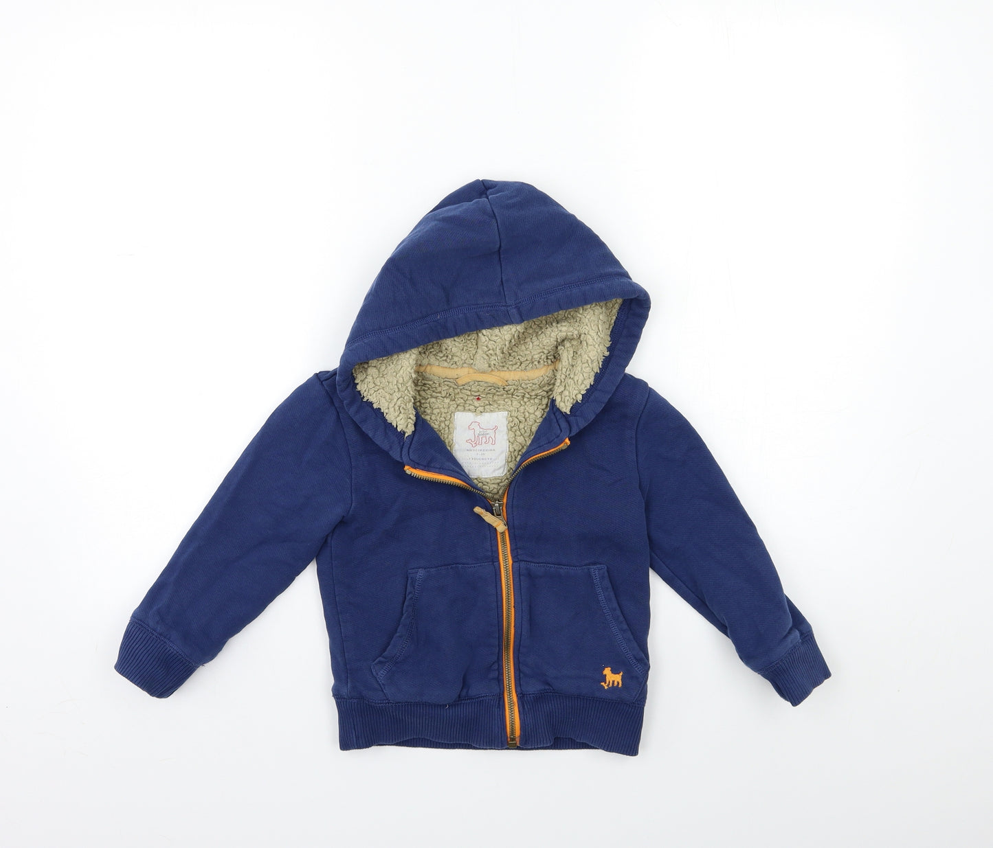Boden Boys Beige   Full Zip Hoodie Size 2-3 Years
