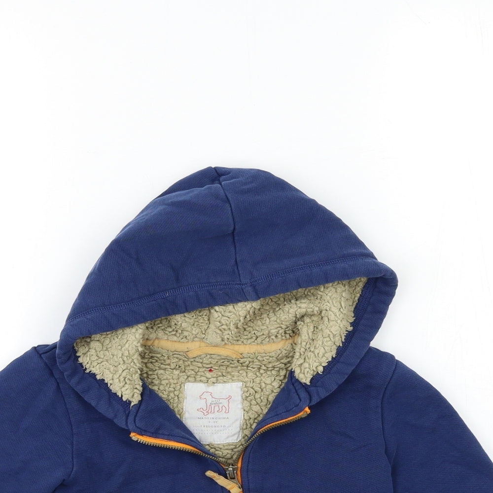 Boden Boys Beige   Full Zip Hoodie Size 2-3 Years