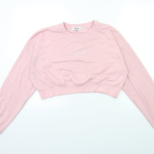 Missguided Womens Pink   Pullover Sweatshirt Size 16