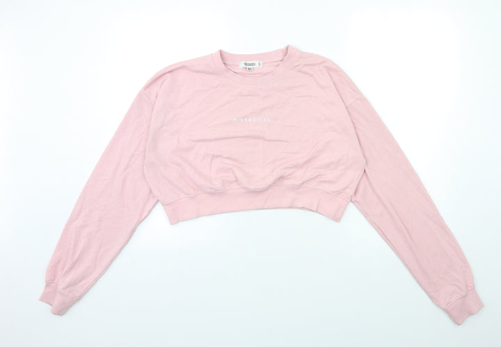 Missguided Womens Pink   Pullover Sweatshirt Size 16