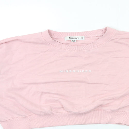 Missguided Womens Pink   Pullover Sweatshirt Size 16