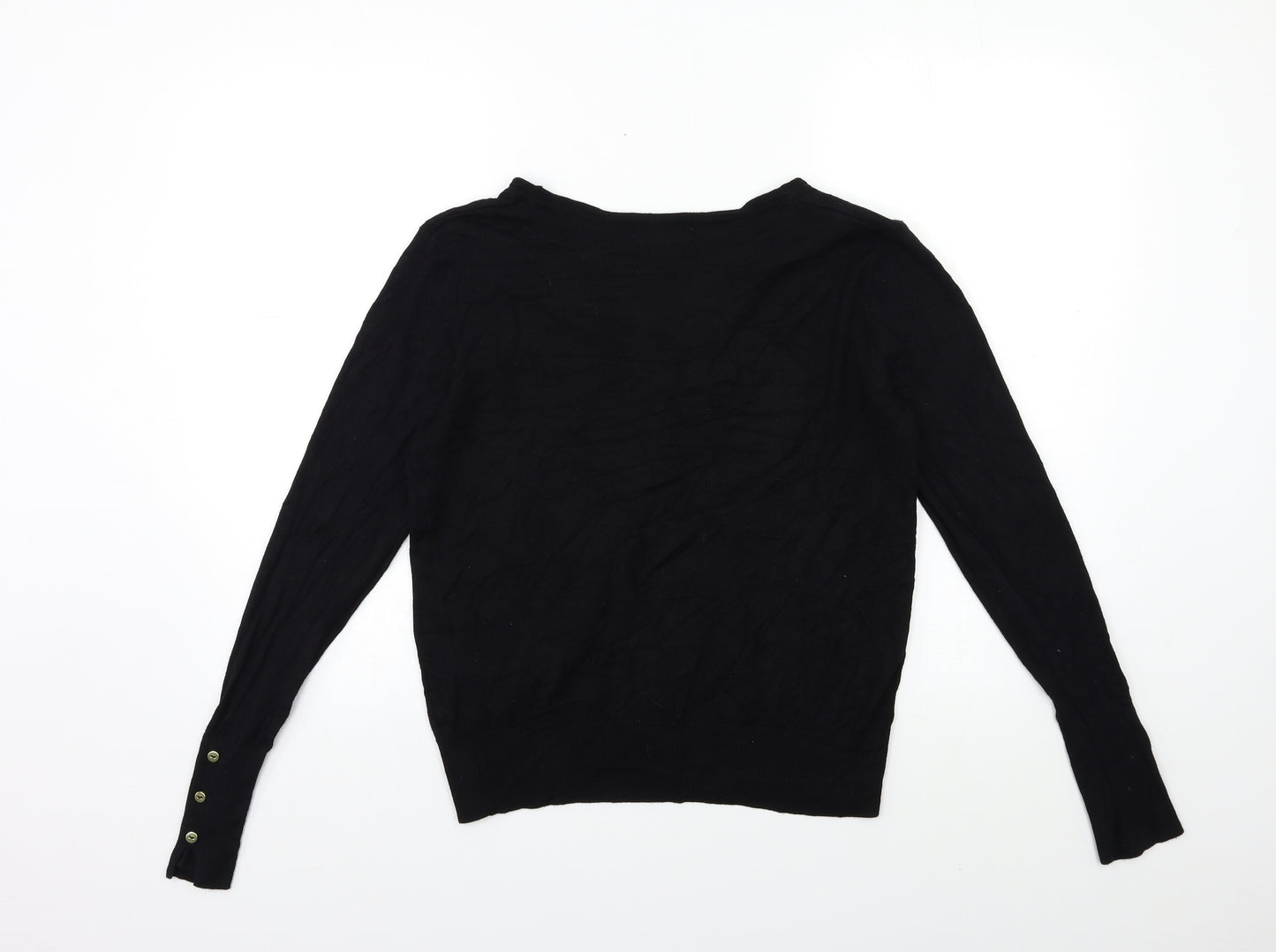 Primark Womens Black  Knit Cardigan Jumper Size 10