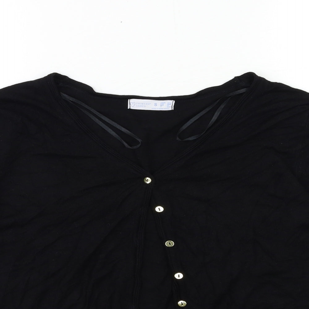 Primark Womens Black  Knit Cardigan Jumper Size 10