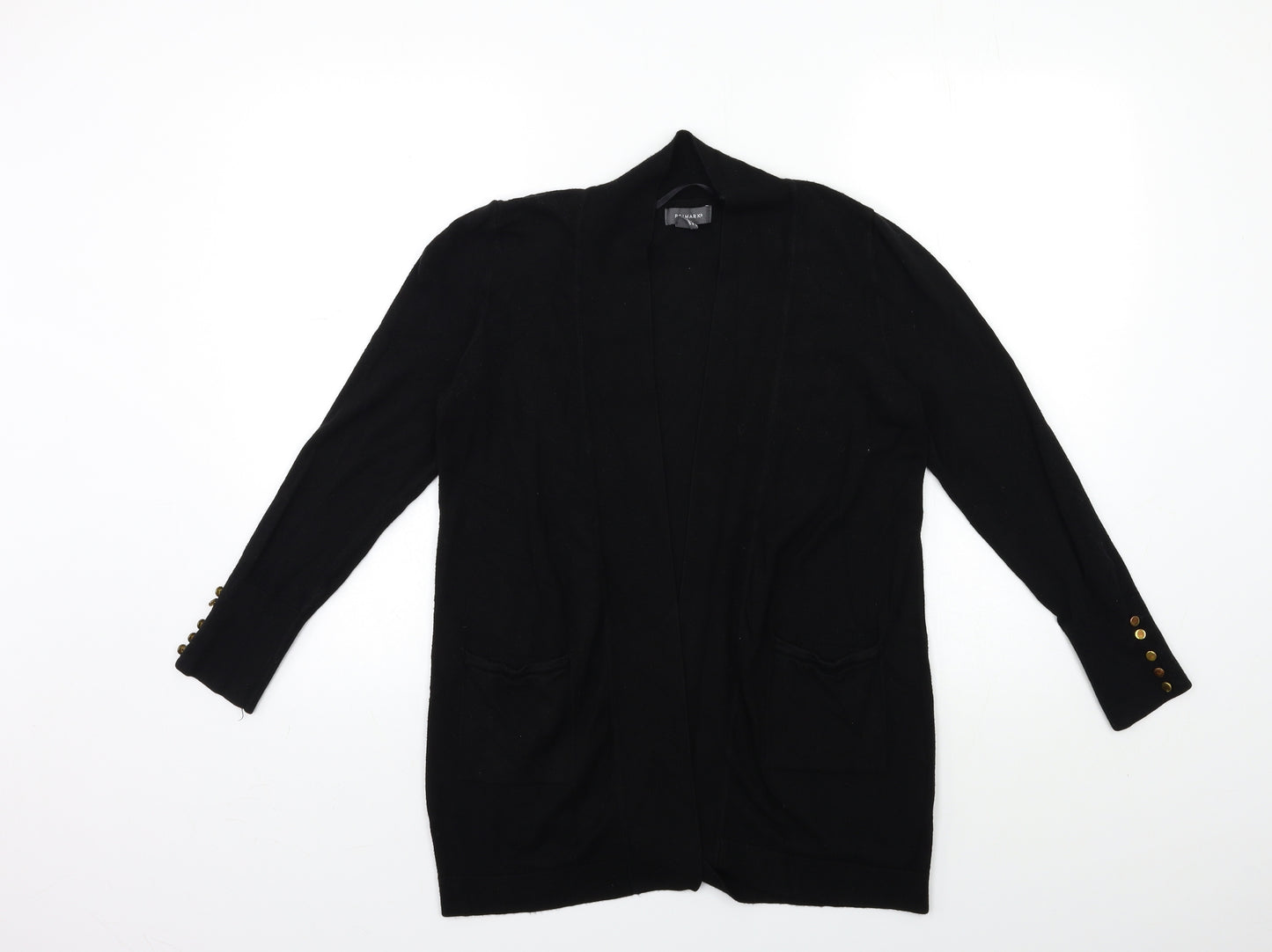 Primark Womens Black  Knit Cardigan Jumper Size 10