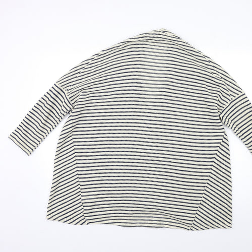 Papaya Womens Beige Striped  Cardigan Jumper Size 8