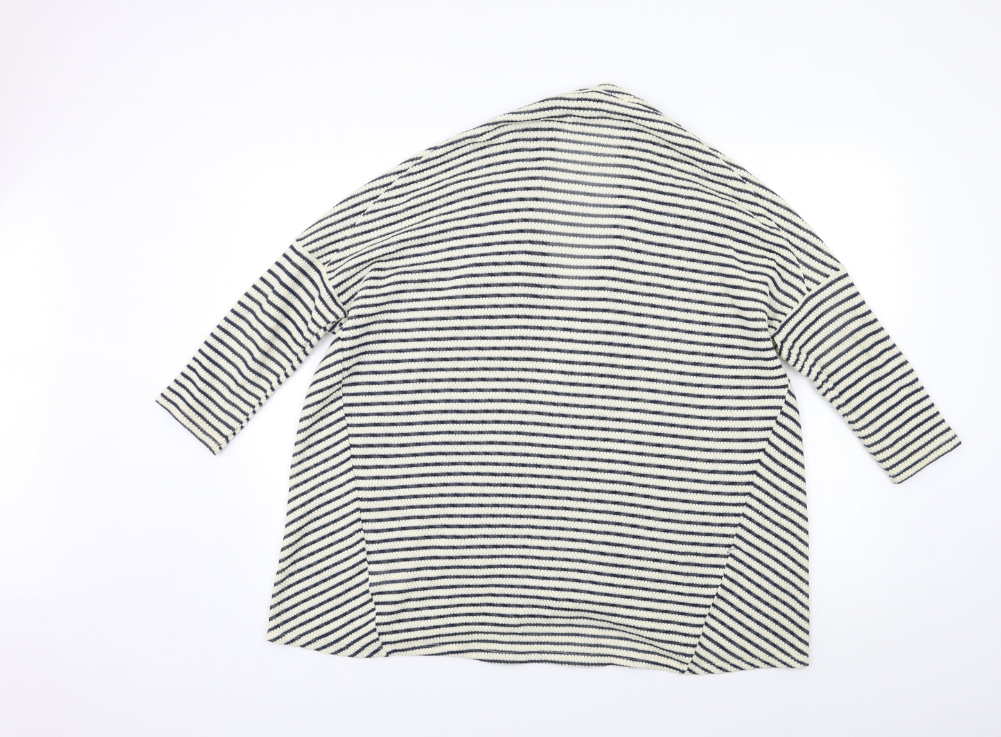 Papaya Womens Beige Striped  Cardigan Jumper Size 8