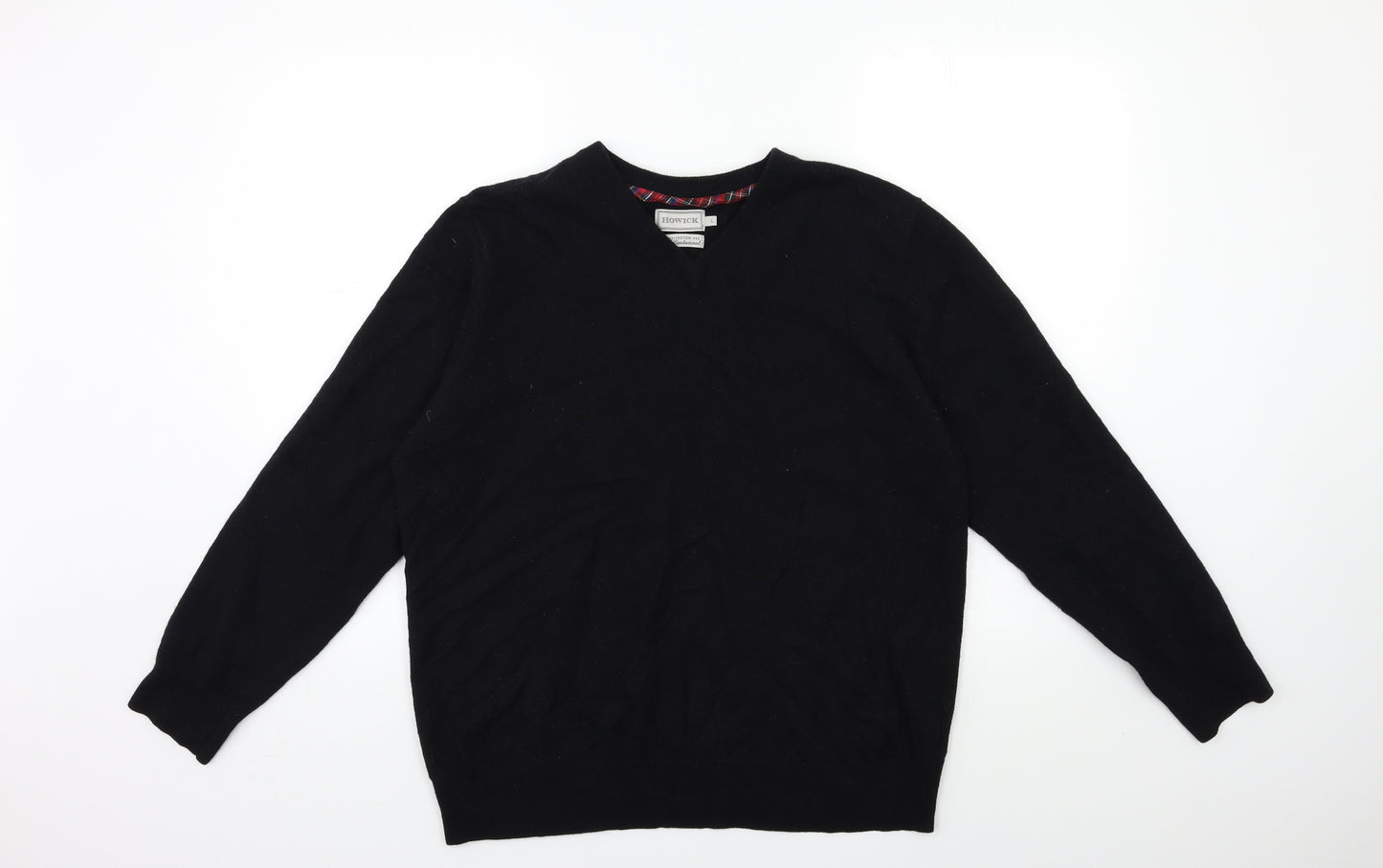 Howick Tailored Mens Black  Knit Pullover Jumper Size L