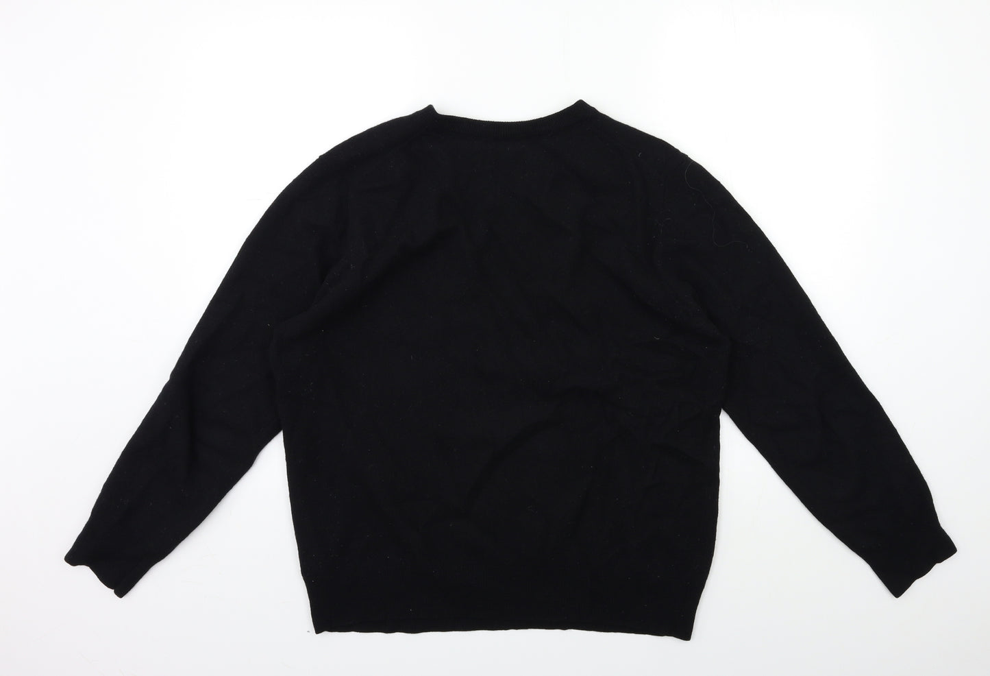 Howick Tailored Mens Black  Knit Pullover Jumper Size L