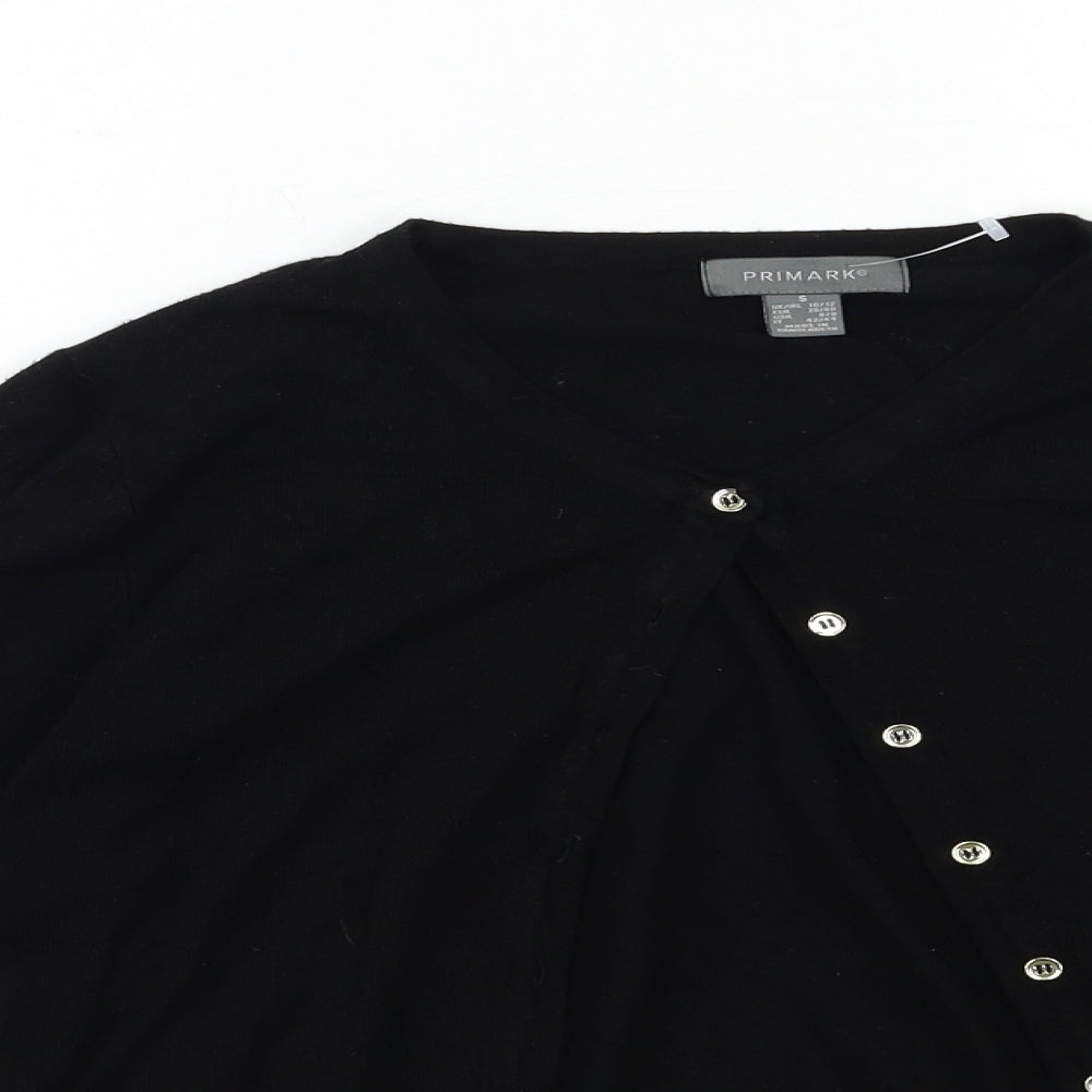 Primark Womens Black  Knit Cardigan Jumper Size 10