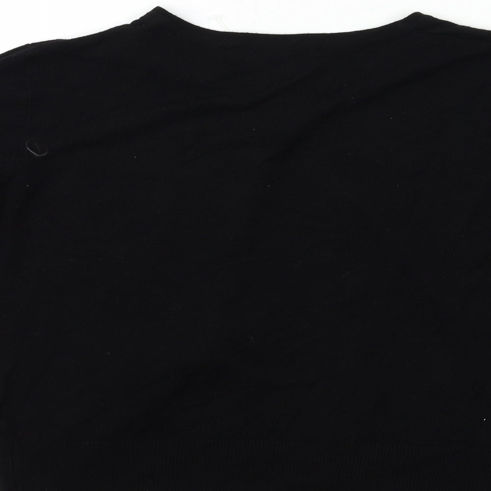 Primark Womens Black  Knit Cardigan Jumper Size 10