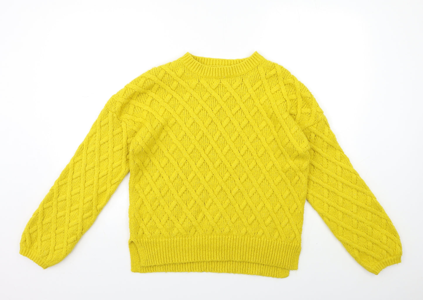George Womens Yellow  Knit Pullover Jumper Size 12
