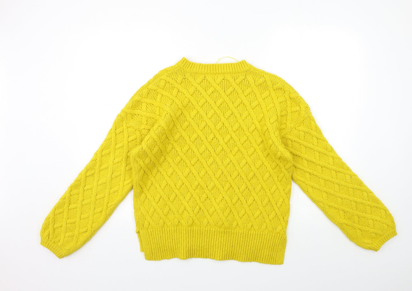 George Womens Yellow  Knit Pullover Jumper Size 12