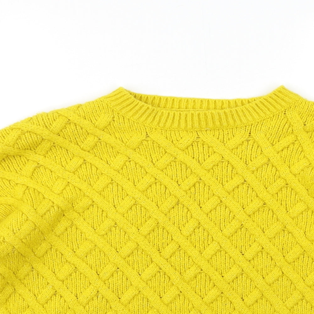 George Womens Yellow  Knit Pullover Jumper Size 12