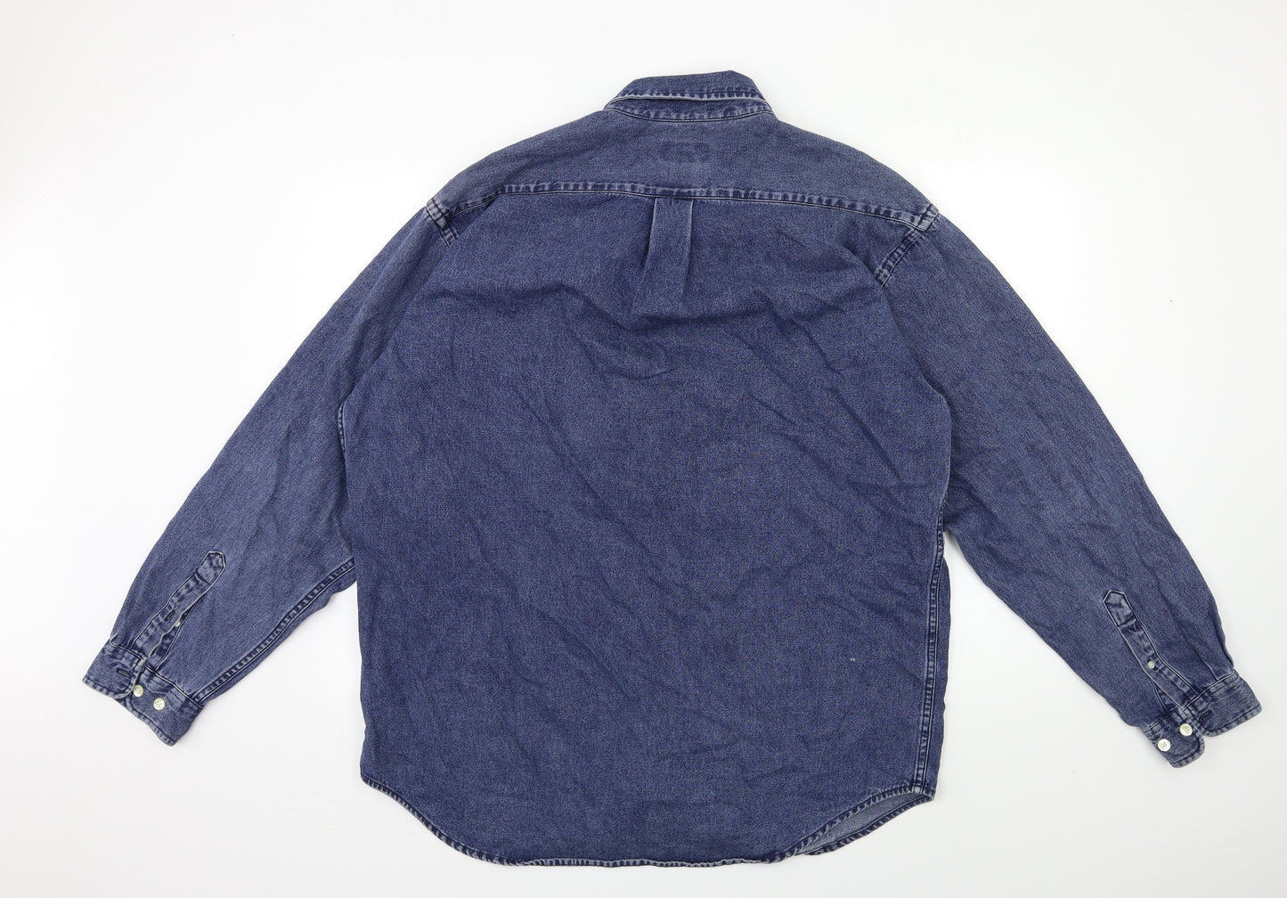 Ralph Lauren Mens Blue  Denim  Button-Up Size L