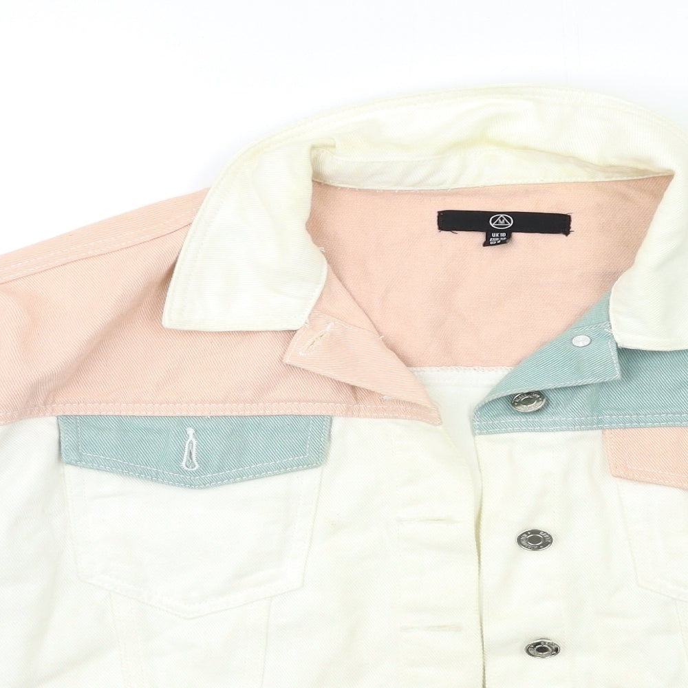Missguided Womens Pink  Denim Jacket  Size 10