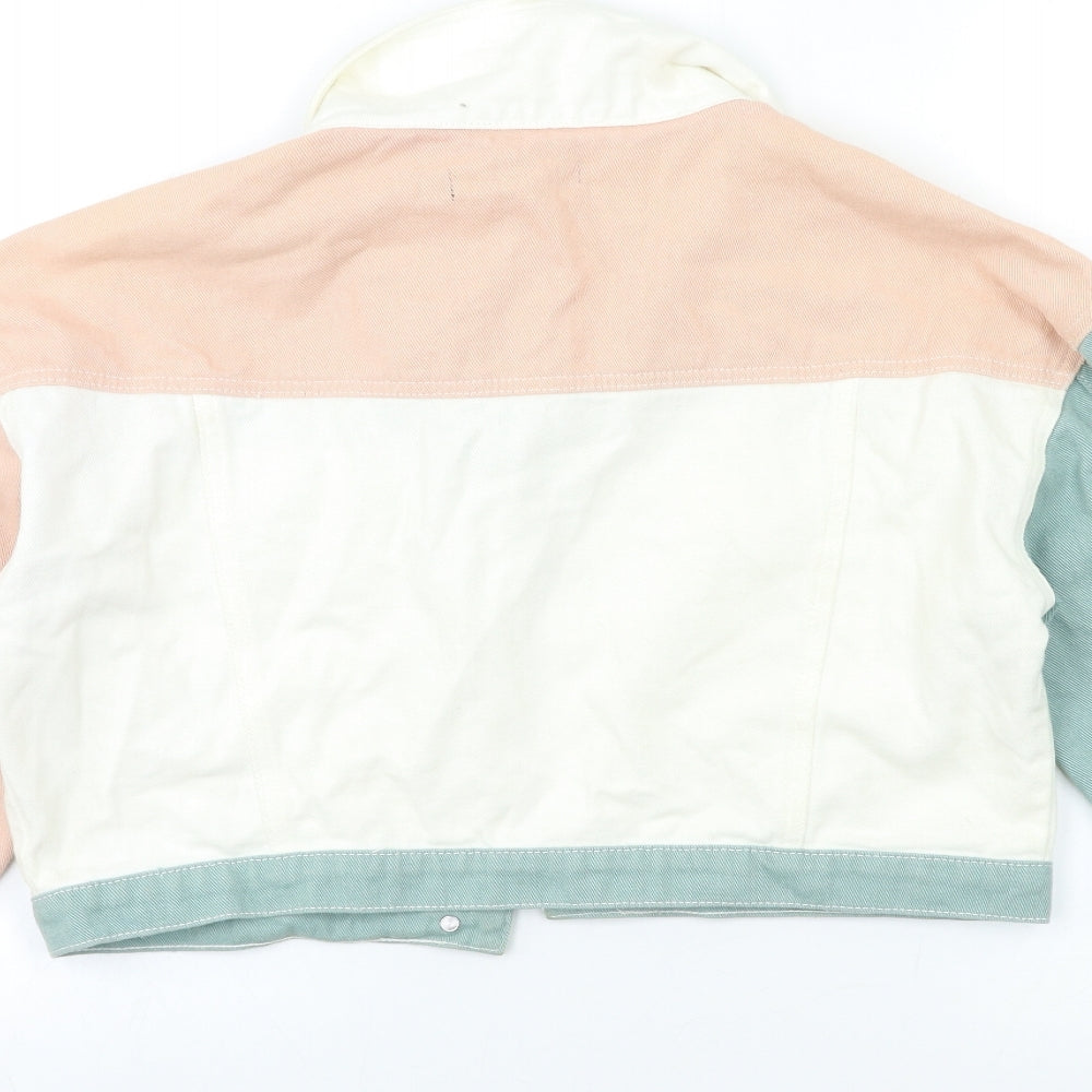 Missguided Womens Pink  Denim Jacket  Size 10